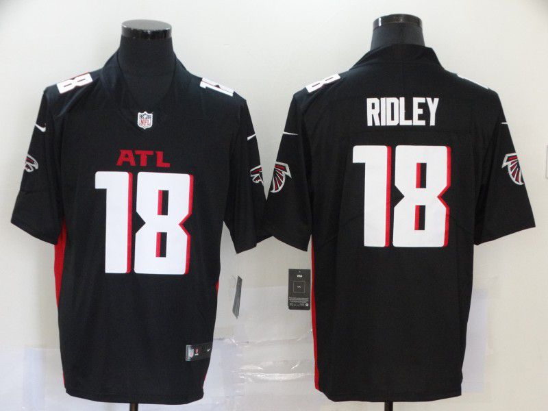 Men Atlanta Falcons 18 Ridley Black Nike Vapor Untouchable Stitched Limited NFL Jerseys